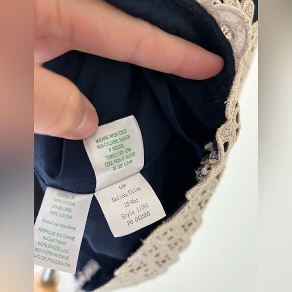 Lilly Pulitzer Annabelle Shift Dress Style Number 11561 Sz 2 Navy Blue and Gold - Picture 13 of 14